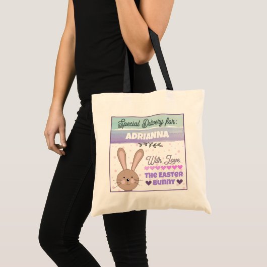 Personalized Tote Bag from Easter Bunny Tragetasche (Vorderseite (Produkt))