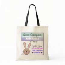 Personalized Tote Bag from Easter Bunny