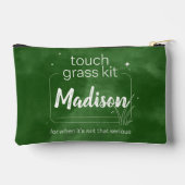 Personalized Touch Grass Kit Anxiety Bag Zubehörtasche (Rückseite)