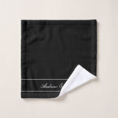 Personalized Towel Set, Elegant White, Classic Badhandtuch Set (Waschlappen)