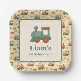 Personalized Train Birthday Party  Pappteller