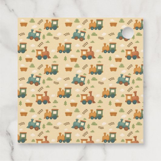 Personalized Train Birthday Thank You Geschenkanhänger (Rückseite)