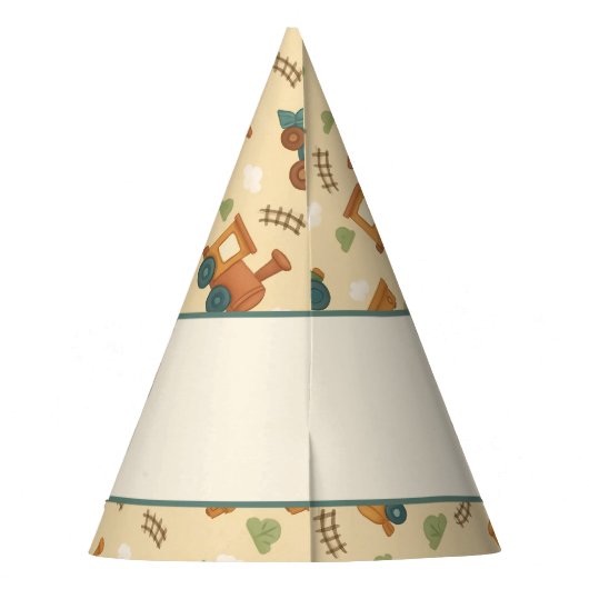 Personalized Train Kid Birthday  Partyhütchen (Rückseite)