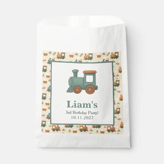 Personalized Train Kids Birthday Party  Geschenktütchen (Vorderseite)