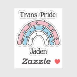 Personalized Transgender Rainbow | LGBTQIA+  Aufkleber