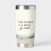 Personalized Travel Motivation Quote | The World Thermobecher (Vorderseite)