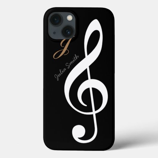 personalized treble gclef music Case-Mate iPhone hülle (Rückseite)