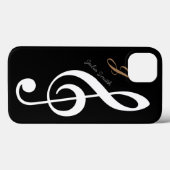 personalized treble gclef music Case-Mate iPhone hülle (Rückseite (Horizontal))