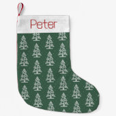 Personalized Tree Pattern Christmas Stocking Kleiner Weihnachtsstrumpf (Vorderseite)