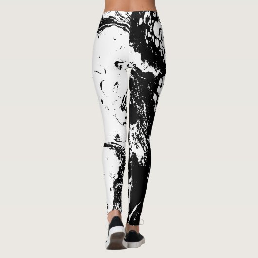 Personalized Trendy Abstract Design Leggings (Rückseite)