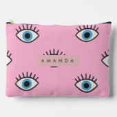 Personalized Trendy Evil Eye Pop Art Pattern Zubehörtasche (Vorderseite)