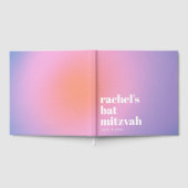 Personalized Trendy Lavender Purple Bat Mitzvah Gästebuch (Voll)