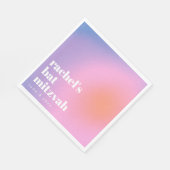 Personalized Trendy Lavender Purple Bat Mitzvah Serviette (Ecke)