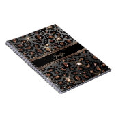 Personalized Trendy Leopard Black Gold Glitter     Notizblock (Rechte Seite)