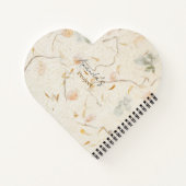 Personalized trendy mulberry artwork with hearts notizblock (Rückseite)