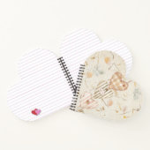 Personalized trendy mulberry artwork with hearts notizblock (Innenseite)