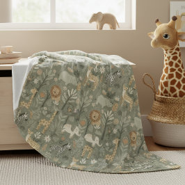 Personalized Tribal Safari Jungle ID1260 Fleecedecke