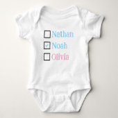 Personalized Triplets Gift, Custom Triplet Babies Baby Strampler (Vorderseite)