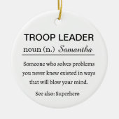 Personalized Troop Leader Definition Keramik Ornament (Vorne)