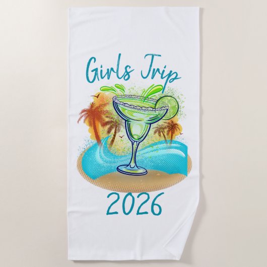 Personalized Tropical Island Strandtuch (Vorderseite)