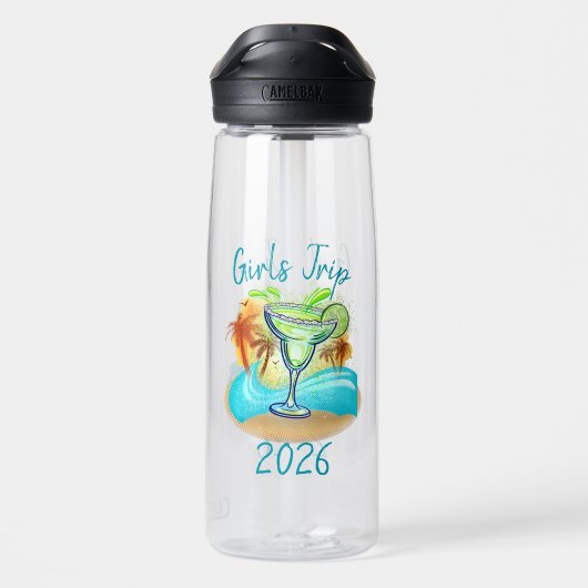 Personalized Tropical Island Trinkflasche (Rückseite)