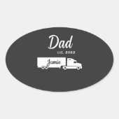 Personalized Trucker Dad Sticker with Semi Truck (Vorderseite)