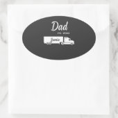 Personalized Trucker Dad Sticker with Semi Truck  (Tasche)