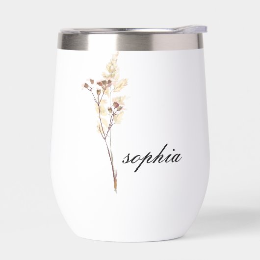 Personalized Tumbler,Custom Birth Flowers Tumbler (Links)