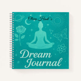 Personalized Turquoise Dream Journal Notebook Notizblock