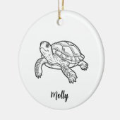 Personalized Turtle Christmas Keramik Ornament (Links)