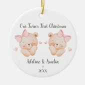 Personalized Twin Baby Girls Ornament (Vorne)