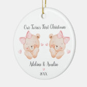 Personalized Twin Baby Girls Ornament (Links)