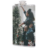 Personalized Two Sided Family Christmas Photo  Flachmann (Links)