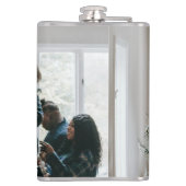 Personalized Two Sided Family Christmas Photo  Flachmann (Rückseite)