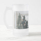 Personalized Two Sided Family Christmas Photo  Mattglas Bierglas (Links)