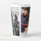 Personalized Two Sided Family Christmas Photo Milchtasse (Vorderseite)