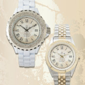 Personalized Two-Tone Couple’s Heartline Armbanduhr