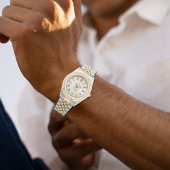 Personalized Two-Tone Couple’s Heartline Armbanduhr