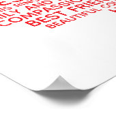 Personalized Typography Word Cloud for Couples Poster (Ecke)