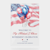 Personalized U.S. Military Retirement Acrylschild (Vorderseite)