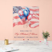 Personalized U.S. Military Retirement Acrylschild (Hochzeit)