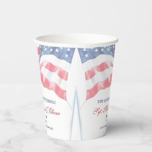 Personalized U.S. Military Retirement Pappbecher (Rechts)