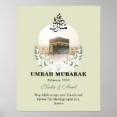 Personalized Umrah Mubarak Gifts & Islamic Wall Ar Poster (Vorne)