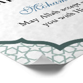 Personalized Umrah Mubarak Islamic Wall Art Poster (Ecke)