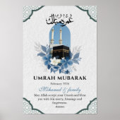 Personalized Umrah Mubarak Islamic Wall Art Poster (Vorne)