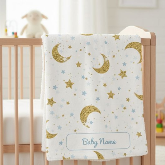Personalized Under the Stars Soft Blanket  Sherpadecke