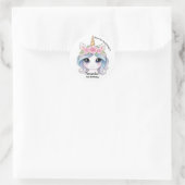 Personalized Unicorn Birthday Party Favor Sticker (Tasche)