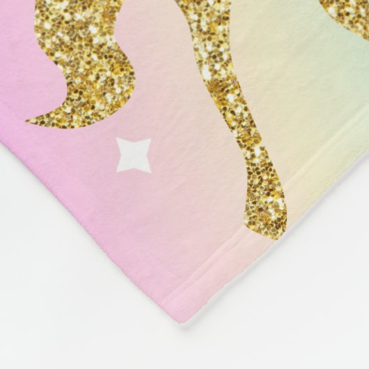 personalized unicorn blanket - girls unicorn gift  fleecedecke (Ecke)