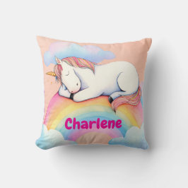 Personalized Unicorn Gift, Watercolors, Kissen
