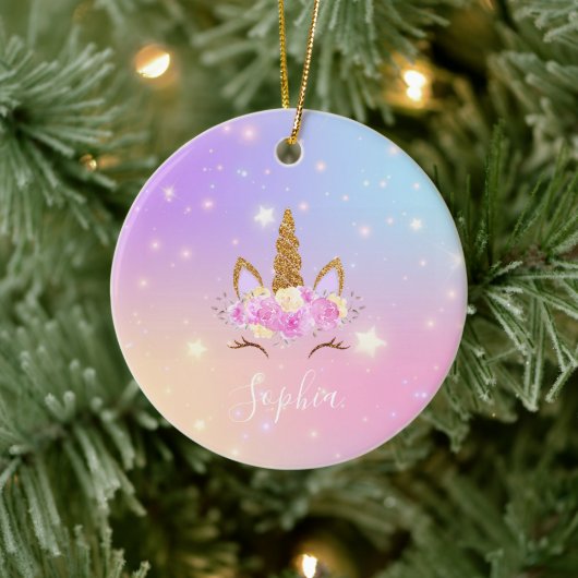 Personalized Unicorn Ornament for Girls (Baum)